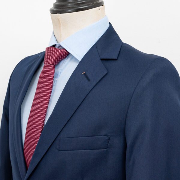 traje azul estructura labrada marca emporium slim 150545 AZUL 2