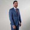 traje azul estructura labrada marca emporium slim 150560 AZUL 1