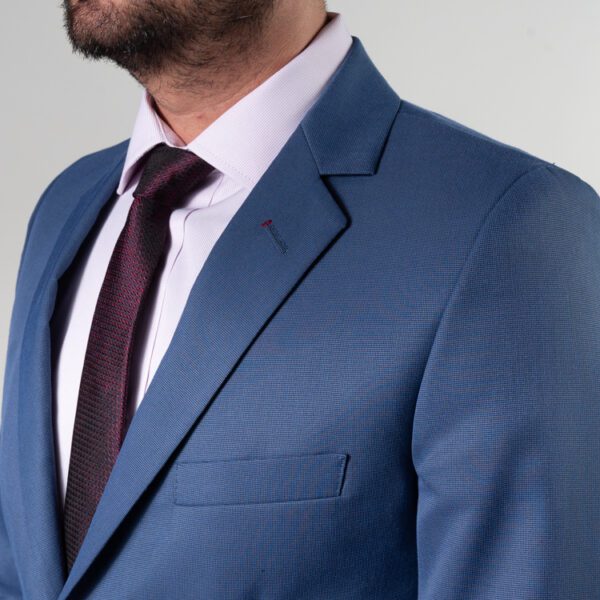traje azul estructura labrada marca emporium slim 150560 AZUL 2