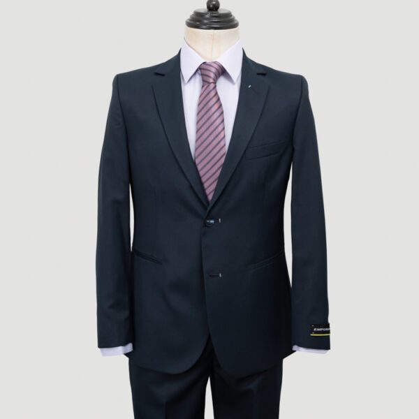 traje azul estructura labrada marca emporium slim 150575 AZUL 1