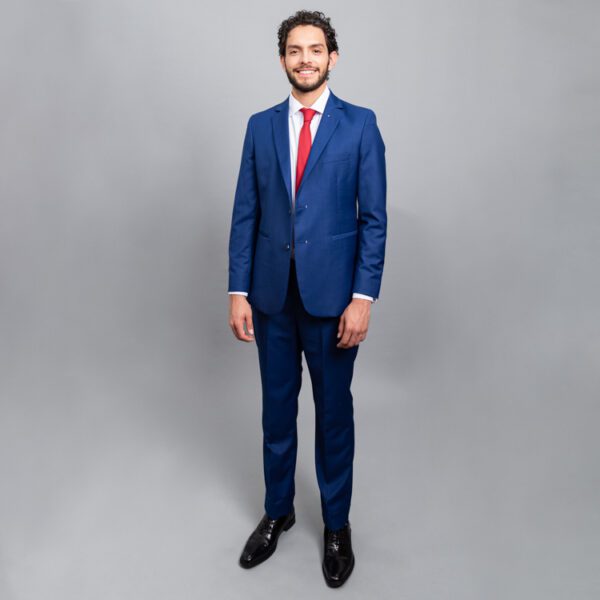 traje azul estructura labrada marca emporium slim 152826 AZUL 1