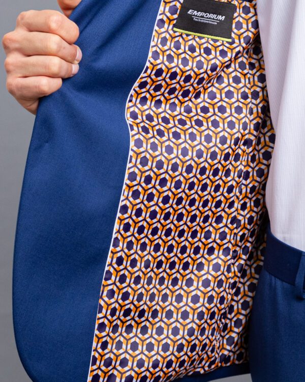 traje azul estructura labrada marca emporium slim 152826 AZUL 4
