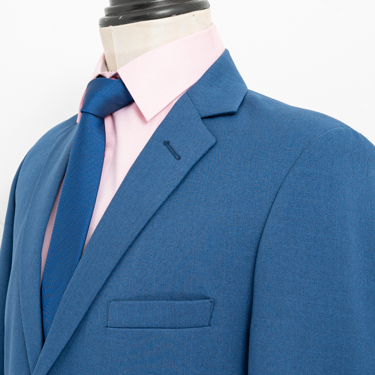 traje azul estructura labrada marca smart slim 144947 AZUL 3