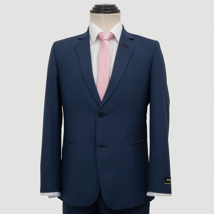 traje azul estructura labrada marca smart slim 161450 AZUL 1