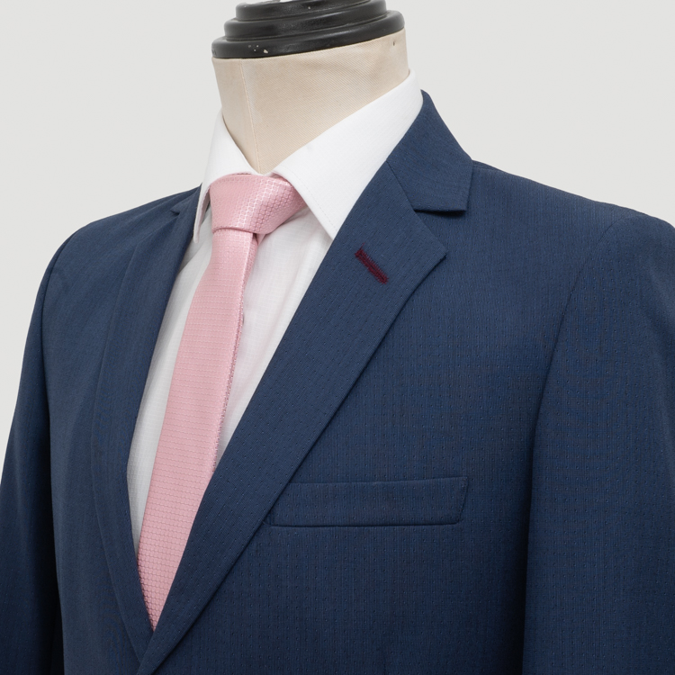 traje azul estructura labrada marca smart slim 161450 AZUL 2