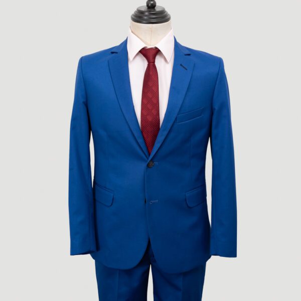 traje azul estructura plana marca smart slim 143617 AZUL 1