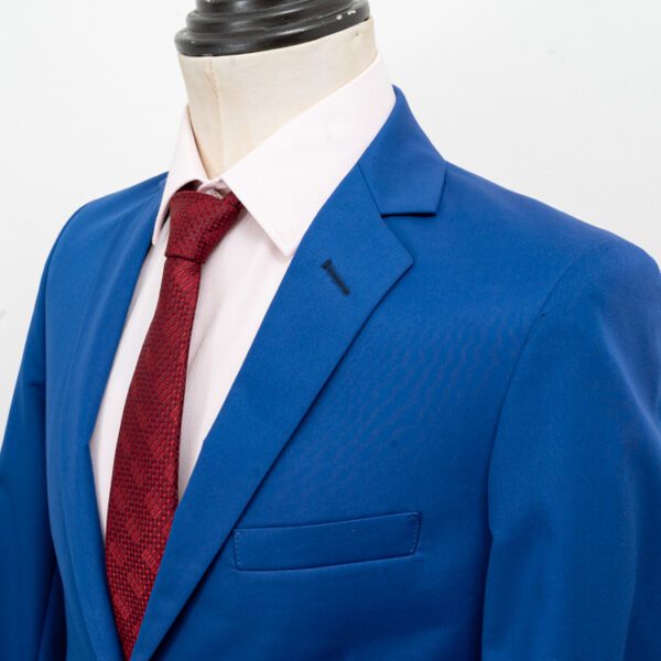 traje azul estructura plana marca smart slim 143617 AZUL 2