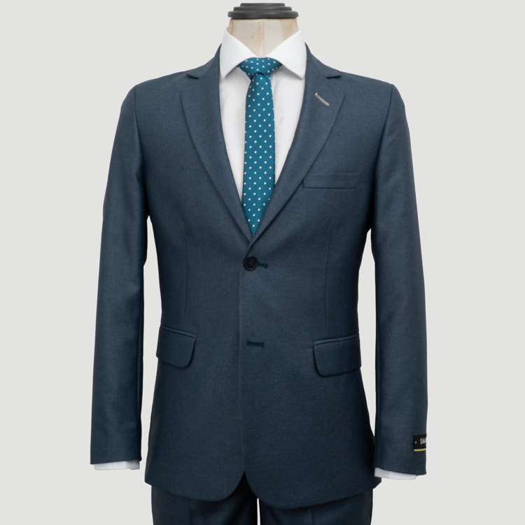traje azul estructura plana marca smart slim 161184 AZUL 1