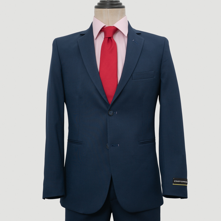 traje azul marino estructura labrada marca emporium slim 163223 374098 1