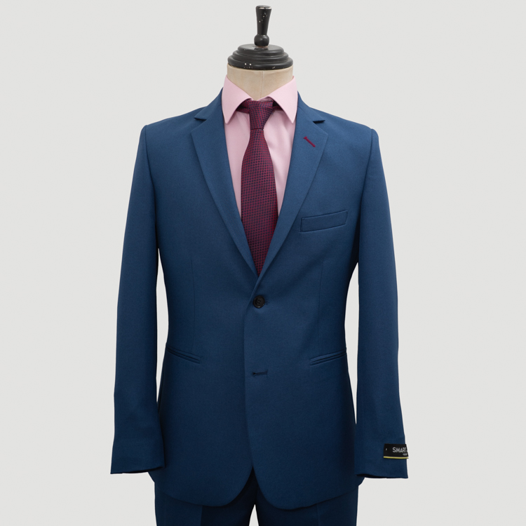 traje azul pa estructura plana marca smart slim 163552 386304