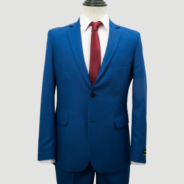 traje azul pavo estructura labrada marca smart slim 154655 AZUL PA 1