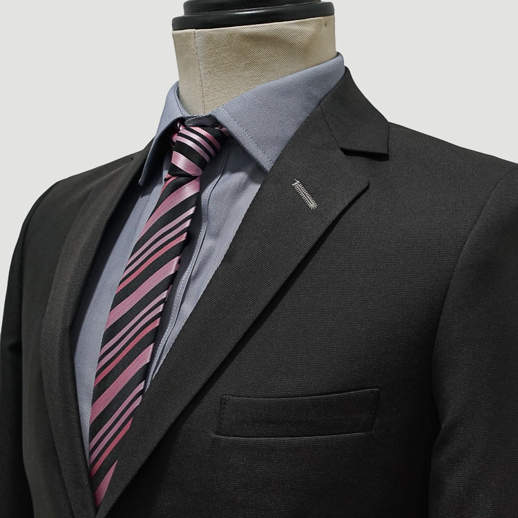 traje caf diseno labrado marca smart slim 127256 CAFE 3