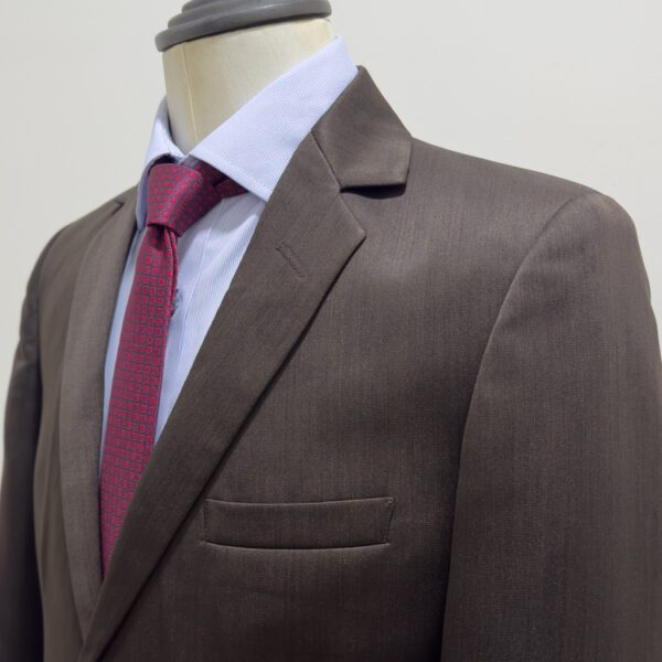 traje caf estructura labrada marca smart slim 147634 CAFE 3