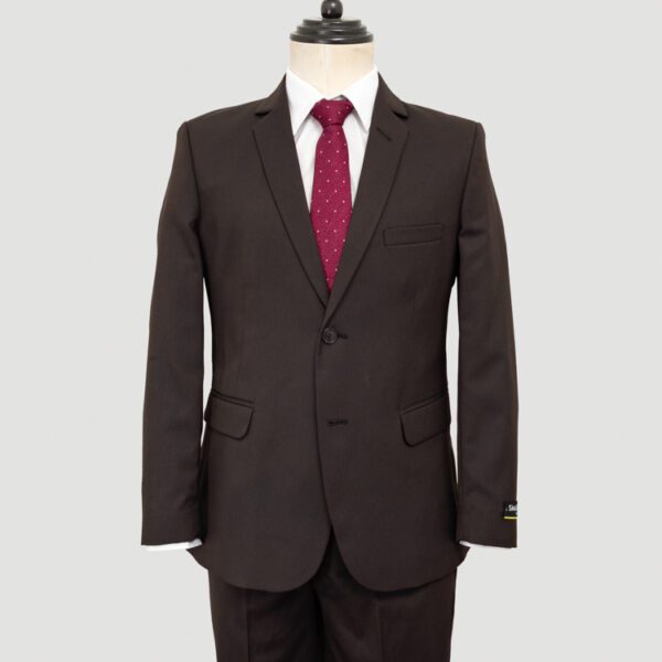 traje caf estructura labrada marca smart slim 148144 CAFE 1
