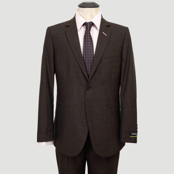 traje caf estructura labrada marca smart slim 150668 CAFE 1
