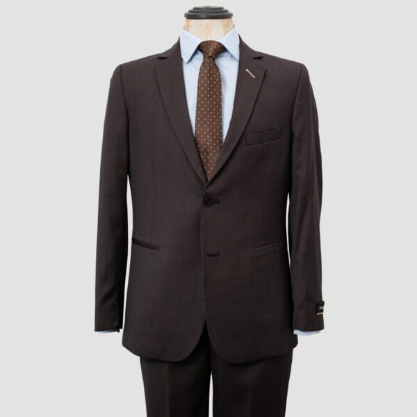 traje caf estructura labrada marca smart slim 152967 CAFE 1