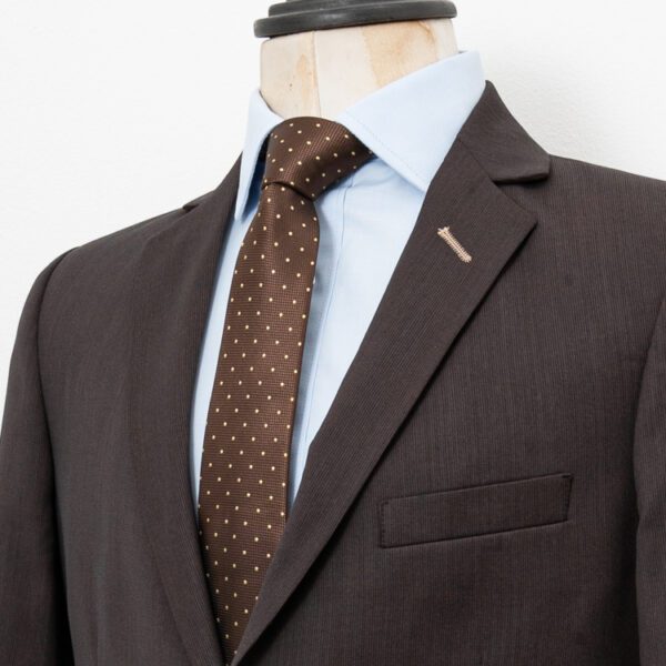 traje caf estructura labrada marca smart slim 152967 CAFE 2