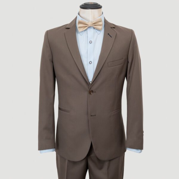 traje cocoa estructura labrada marca smart slim 148102 COCOA 1