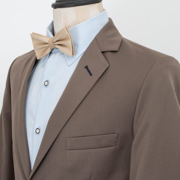 traje cocoa estructura labrada marca smart slim 148102 COCOA 2