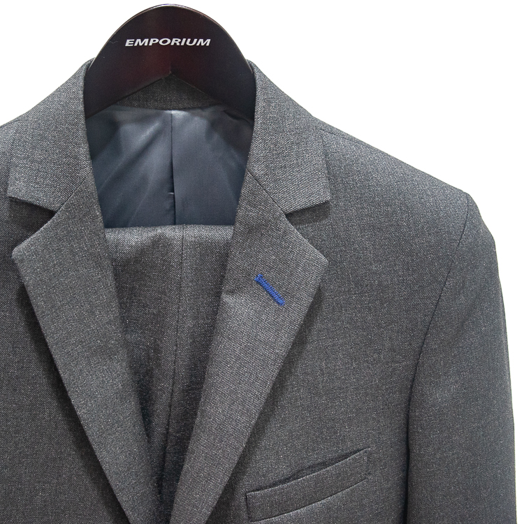 traje gris con diseno liso marca smart slim 124176 GRIS 2