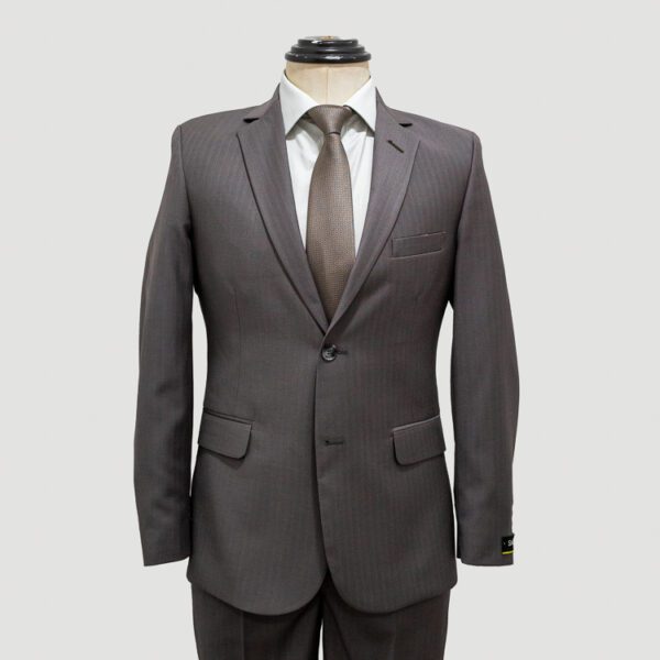 traje gris estructura labrada marca smart slim 139110 GRIS 1