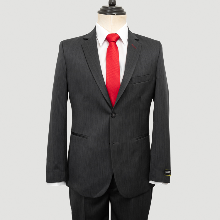 traje gris estructura labrada marca smart slim 143328 GRIS 1