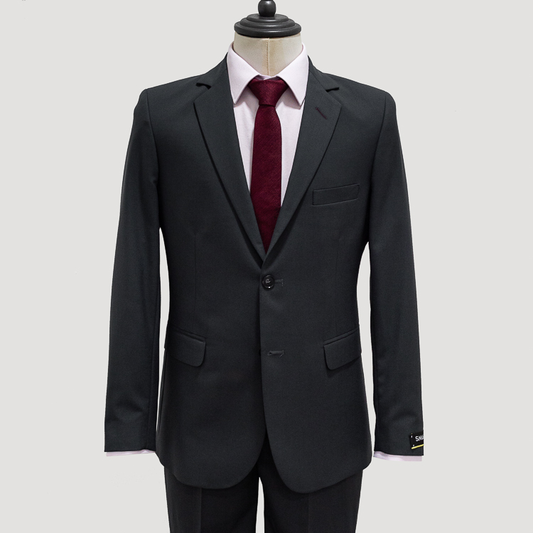traje gris oxford estructura plana marca smart slim 130917 GRIS 1