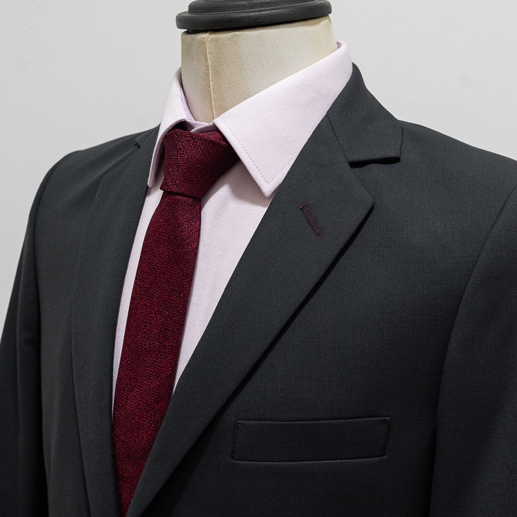 traje gris oxford estructura plana marca smart slim 130917 GRIS 2