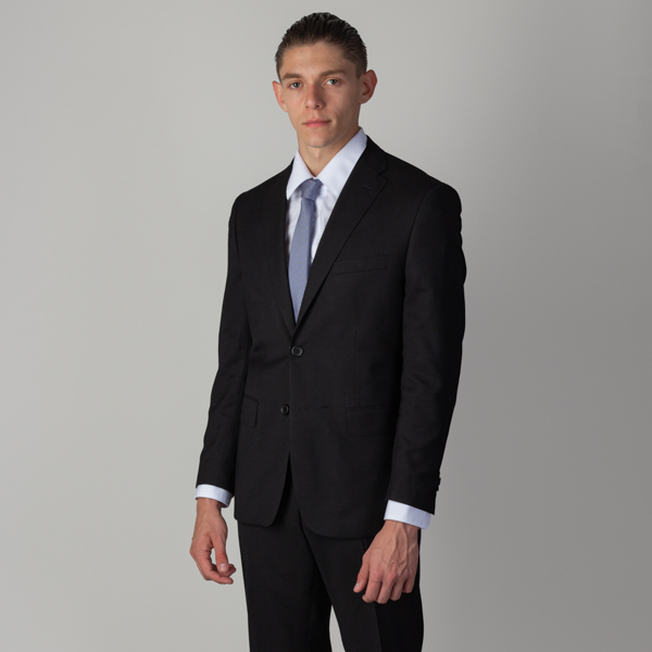 traje negro estructura labrada marca colletti cl sico 141554 NEGRO