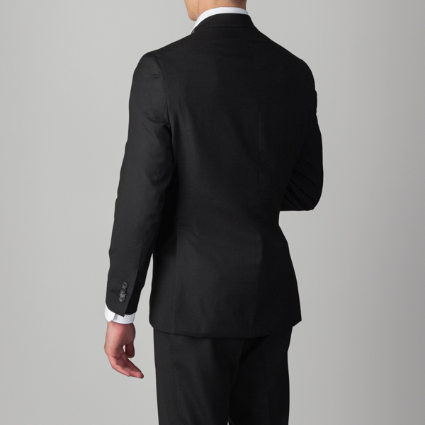 traje negro estructura labrada marca colletti cl sico 141554 NEGRO