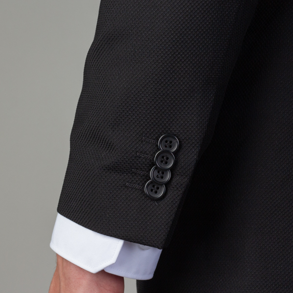 traje negro estructura labrada marca colletti cl sico 141554 NEGRO