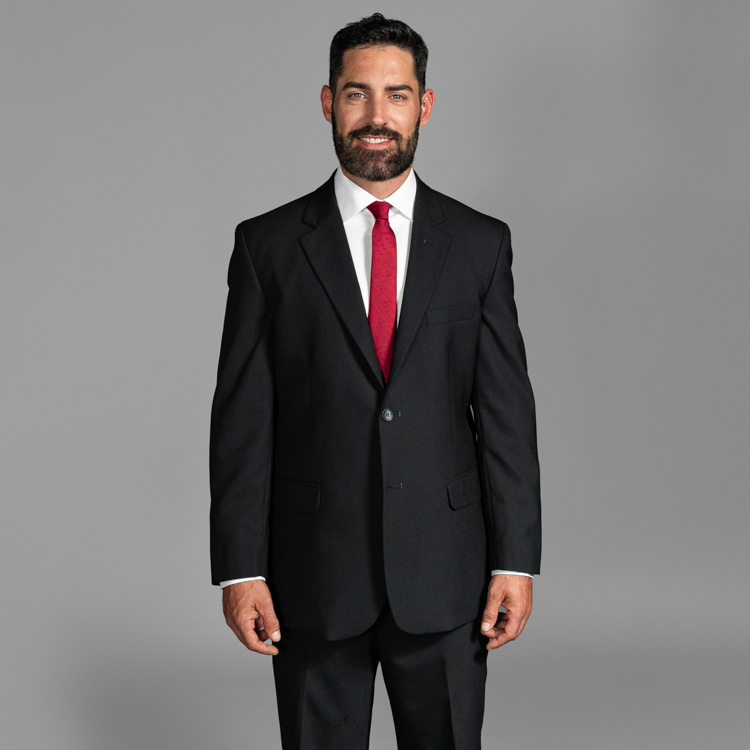 traje negro estructura labrada marca colletti cl sico 155170 NEGRO 1
