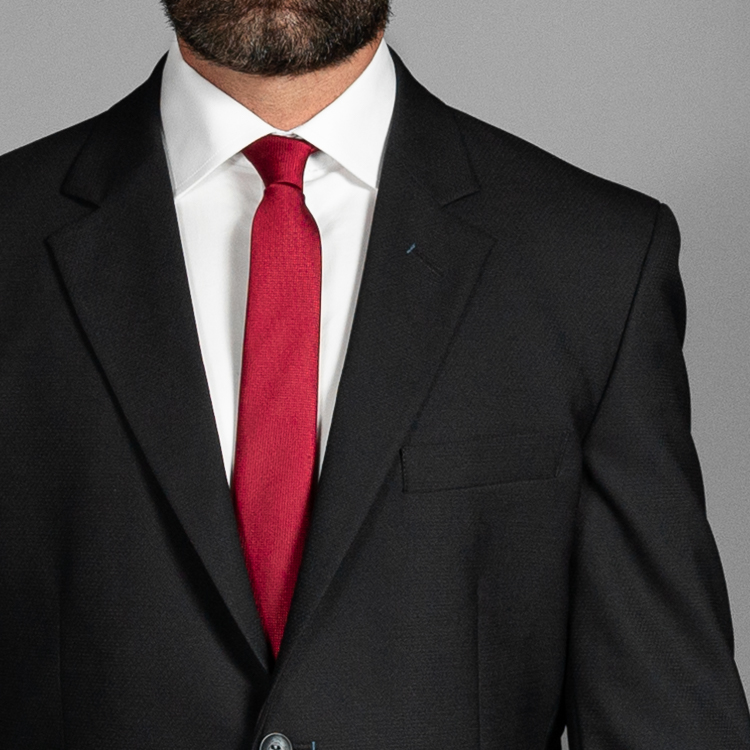 traje negro estructura labrada marca colletti cl sico 155170 NEGRO 2