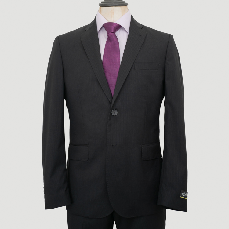traje negro estructura labrada marca colletti slim 154879 NEGRO 1