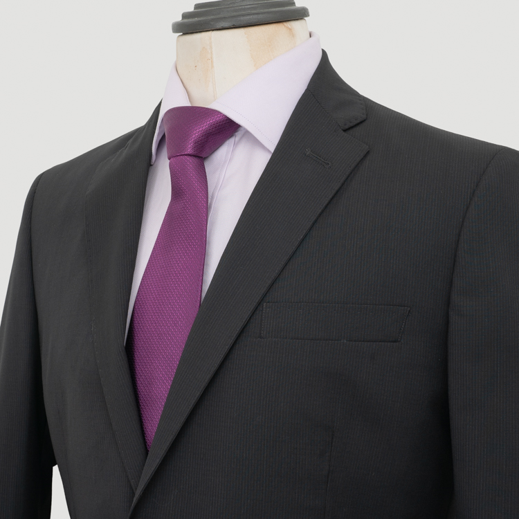 traje negro estructura labrada marca colletti slim 154879 NEGRO 2
