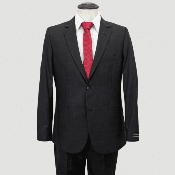 traje negro estructura labrada marca emporium slim 150534 NEGRO 1