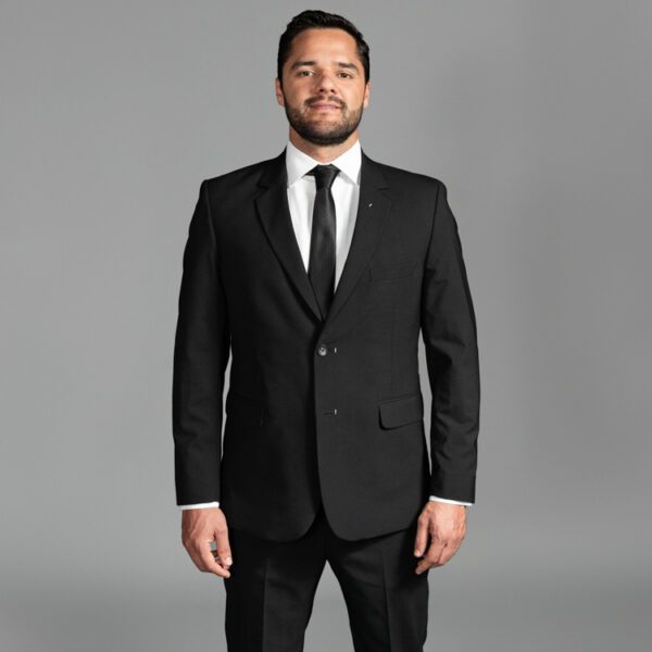 traje negro estructura plana marca colletti slim 155144 NEGRO 1