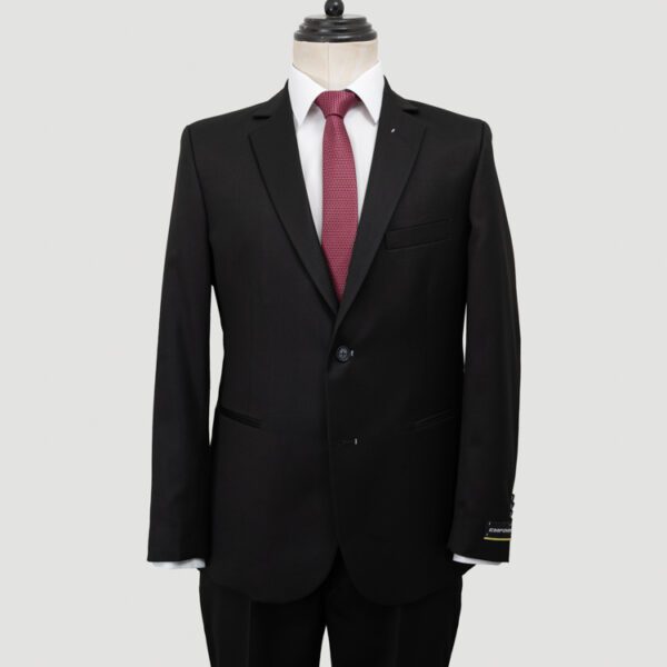 traje negro estructura plana marca emporium slim 147929 NEGRO 1