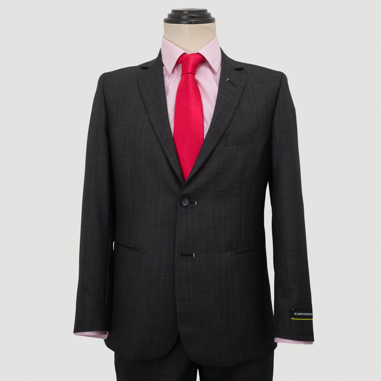 traje negro estructura plana marca emporium slim 160042 NEGRO 1