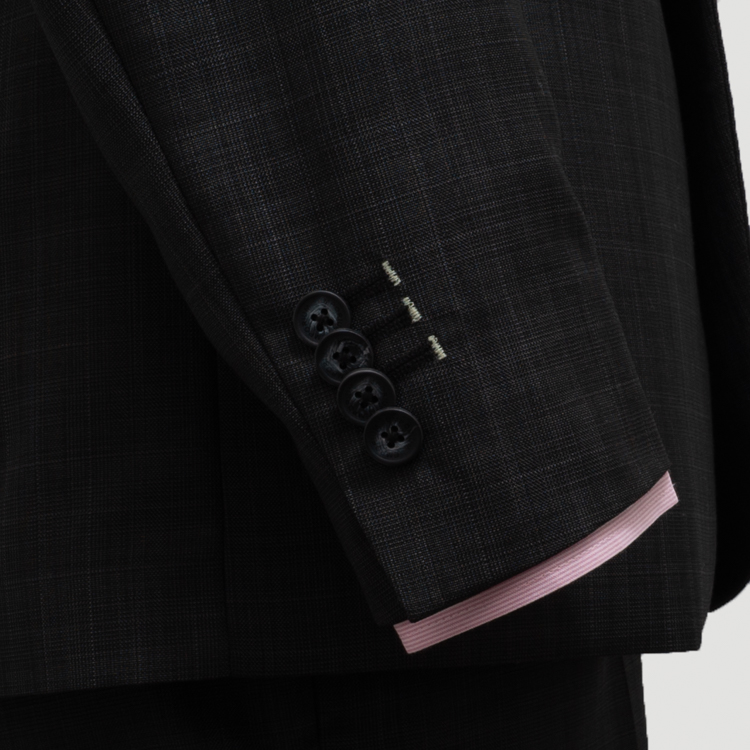 traje negro estructura plana marca emporium slim 160042 NEGRO 3
