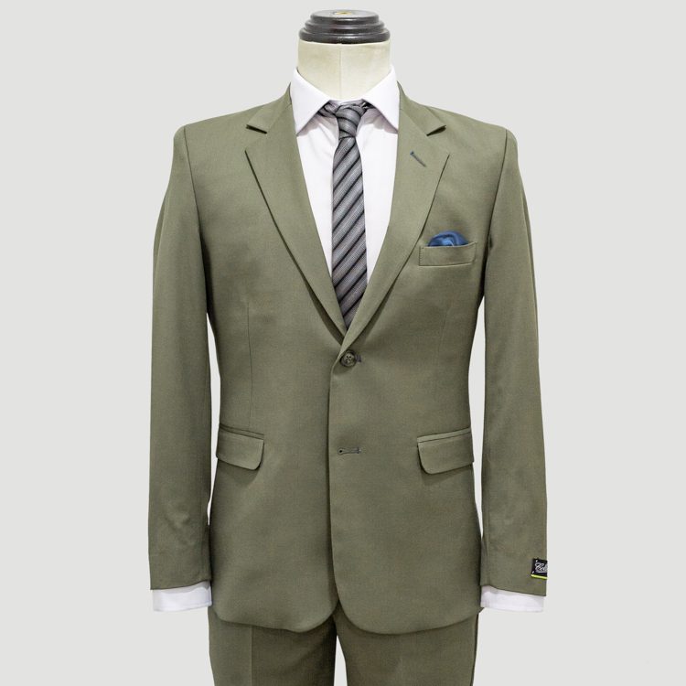 Traje verde estructura plana marca Colletti slim | 136408